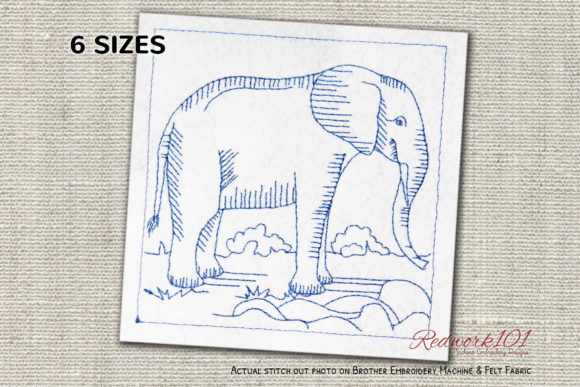African Forest Elephant: A Gentle Giant Embroidery