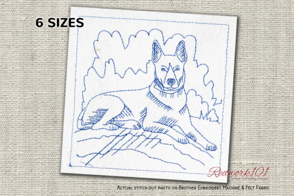 Australian Kelpie Dog Design: A Charming Embroidery Choice