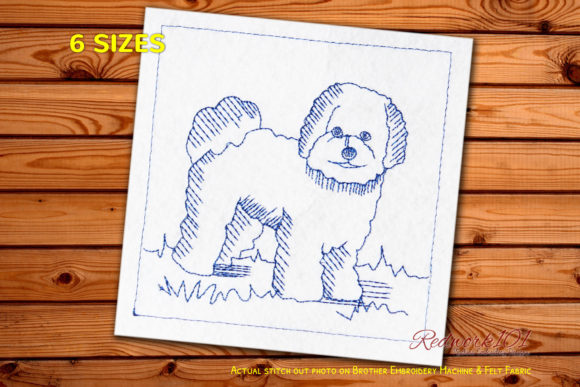 Bichon Frise Dog Redwork: A Versatile Design