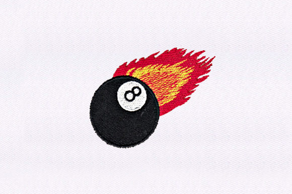 Billiard 8 Ball: A Unique Embroidery Design