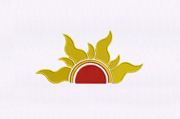 Blazing Hot Sun: A Radiant Addition to Embroidery