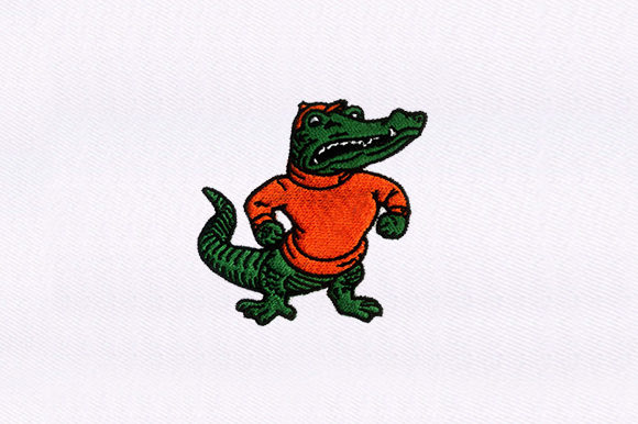 Brutish Alligator: A Bold Embroidery Design