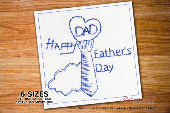 Dad Tie Bluework: A Versatile Embroidery Design