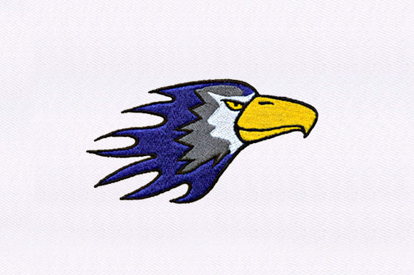 Fiery Eagle: A Bold Embroidery Design for Premium Sweatshirts
