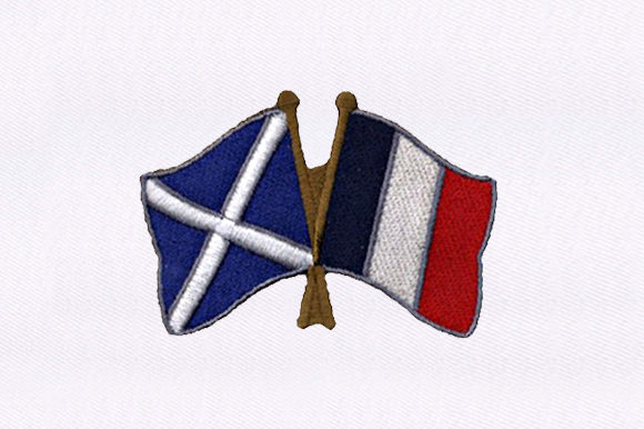 France Scotland Flag: A Charming Embroidery Design