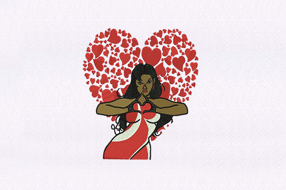 Heart Warming Woman: A Charming Embroidery Design