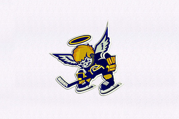 Hockey Playing Angel Design: A Unique Embroidery Choice