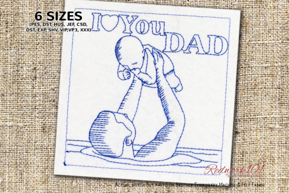 I Love You Dad: A Heartfelt Embroidery Design