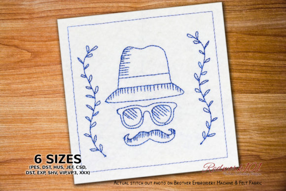 Mustache Fathers Day: A Premium Embroidery Design