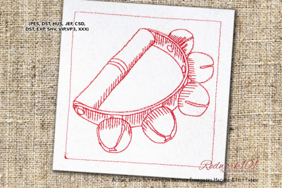 Star 5 Bell Handbells: A Charming Embroidery Design